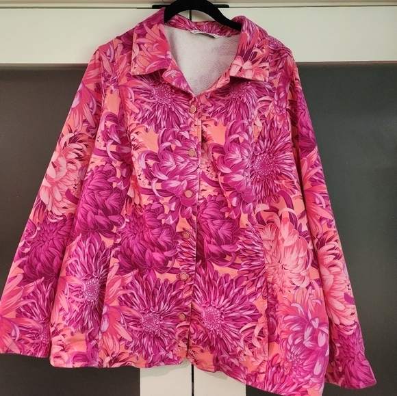 Isaac Mizrahi Live MultiColor Floral Button Blazer/Jacket - Picture 2 of 11